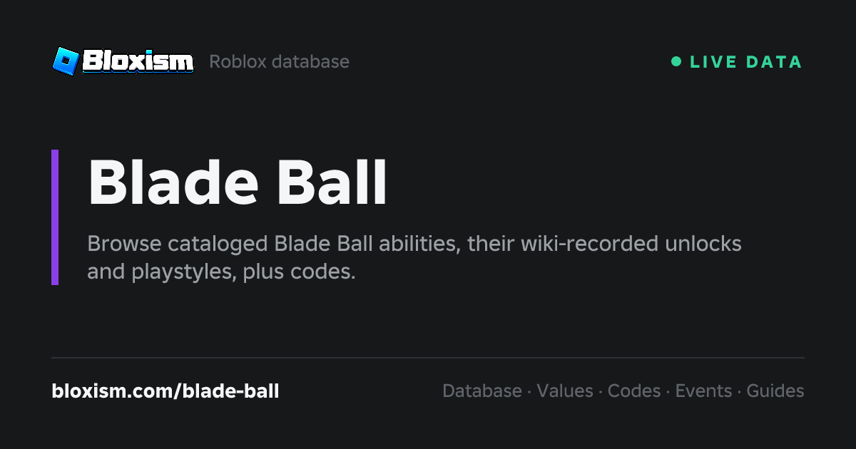 Roblox Blade Ball Wiki — Codes & Guides · Bloxism