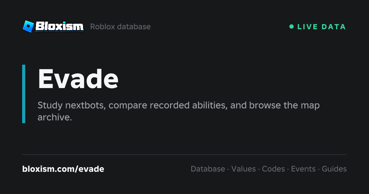 Evade Updates — Patch Notes & Events Archive · Bloxism